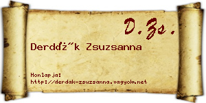 Derdák Zsuzsanna névjegykártya